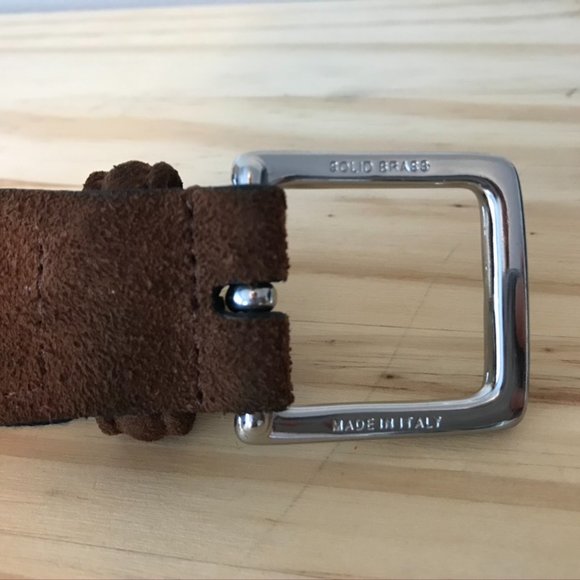 Anderson's Woven Navy Brown Leather Belt - Picture 4 of 9